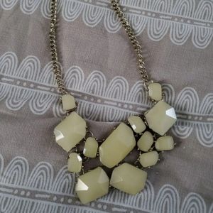 Cream & gold statement necklace costume jewelry
